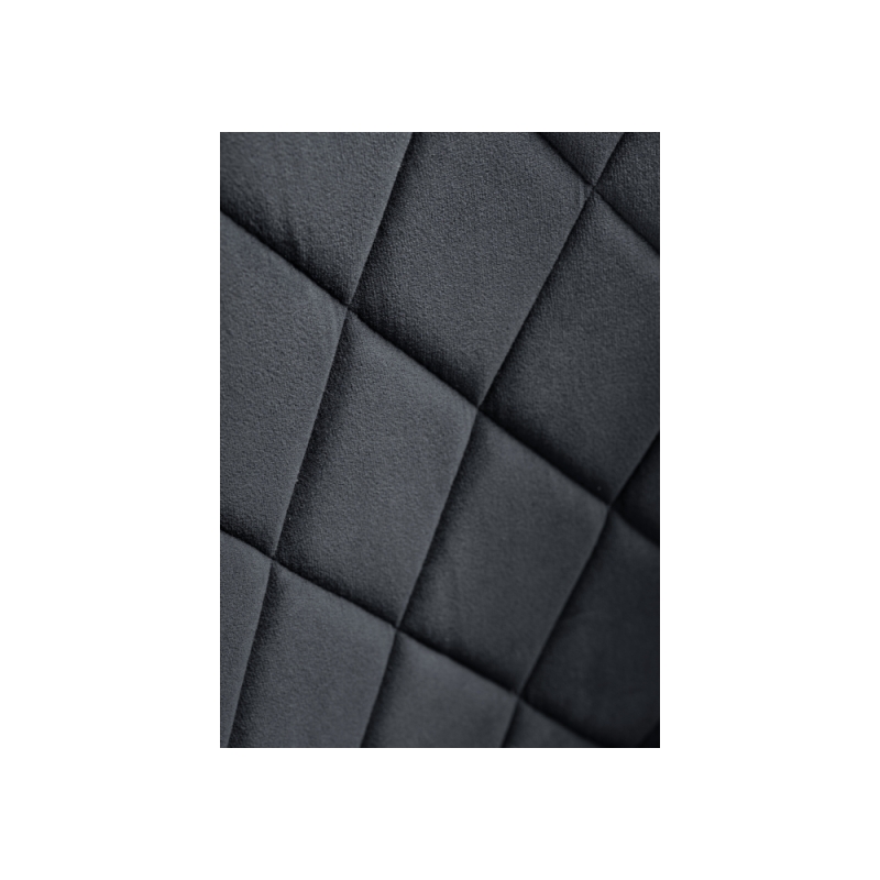 Стул на металлокаркасе Зест микровелюр серый / черный глянец