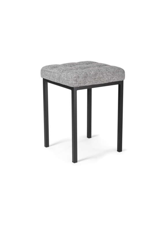 Табурет Байя рогожка графит / черный матовый