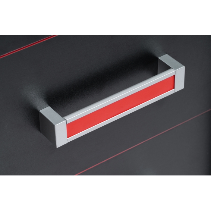 Тумба Ханна 33х55х60 черная / красная