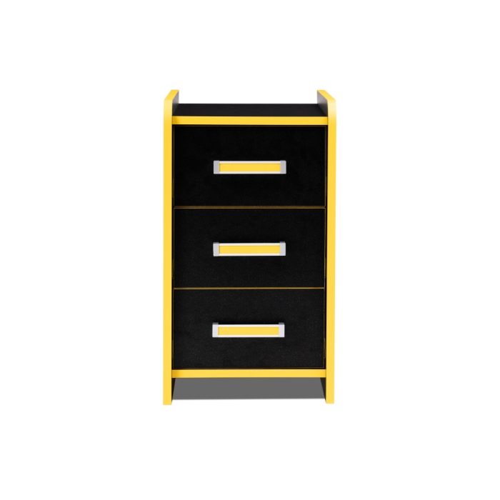Тумба Ханна 33х50х60 черная / желтая
