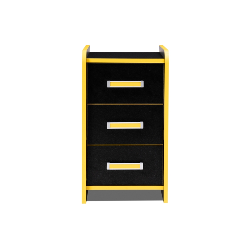 Тумба Ханна 33х50х60 черная / желтая