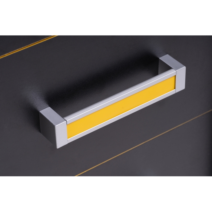 Тумба Ханна 33х50х60 черная / желтая