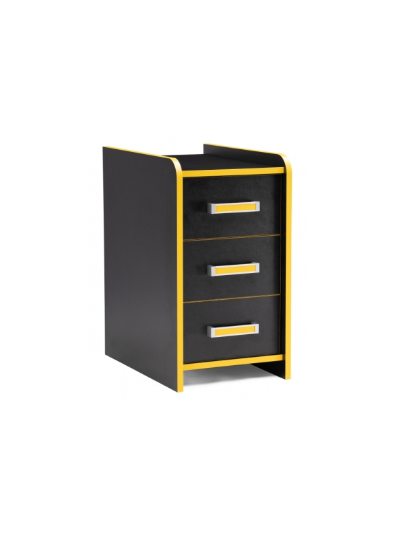 Тумба Ханна 33х50х60 черная / желтая