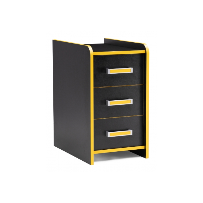 Тумба Ханна 33х50х60 черная / желтая