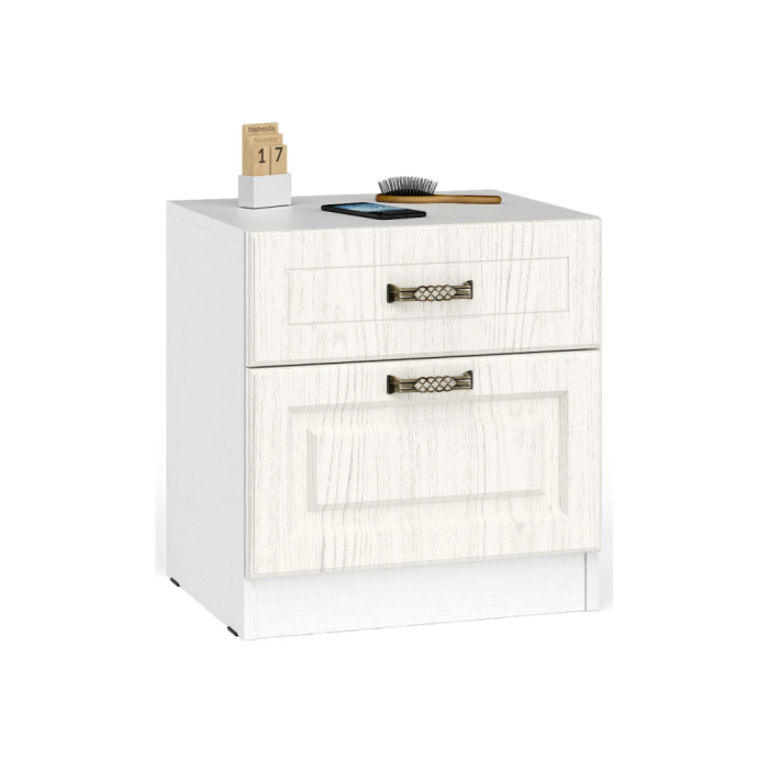 Тумба прикроватная Ливерпуль 08.146 белый / ясень ваниль НМ-1012-100 пвх