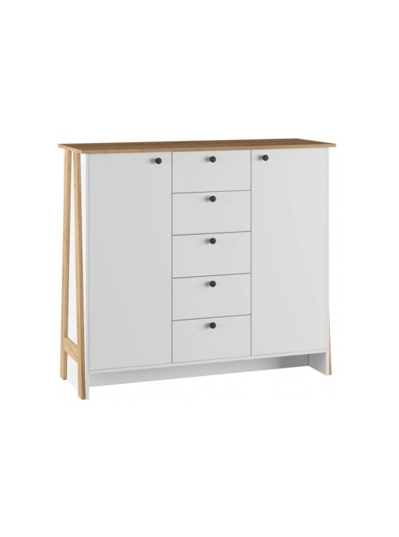 Тумба Теодора белый / крафт золотой