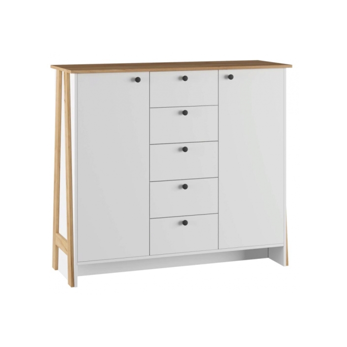 Тумба Теодора белый / крафт золотой