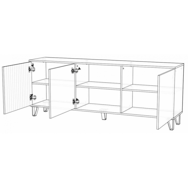 ТВ-тумба Эннис белый / бетон светлый