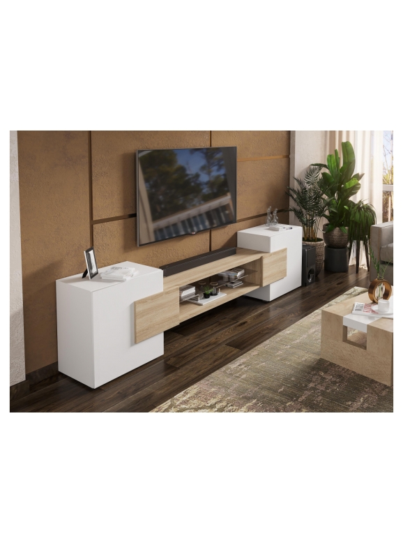 ТВ-тумба Лисмор белый / сонома