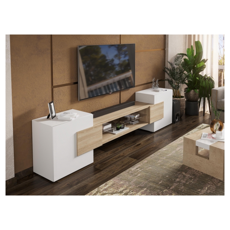 ТВ-тумба Лисмор белый / сонома