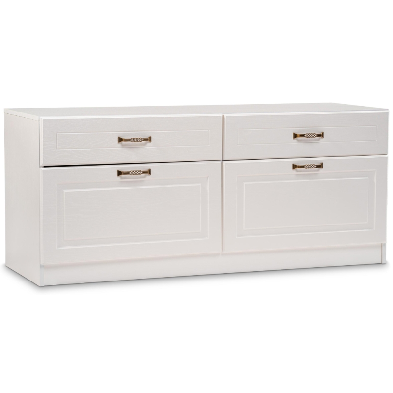 ТВ-тумба Ливерпуль белый / ясень ваниль