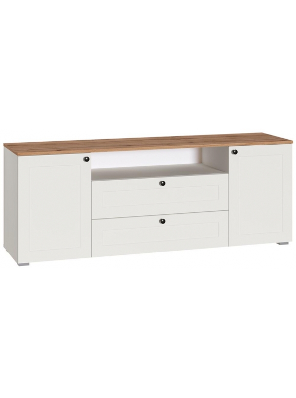 ТВ-тумба Опра 16.47 белый PE шагрень / дуб золотой craft