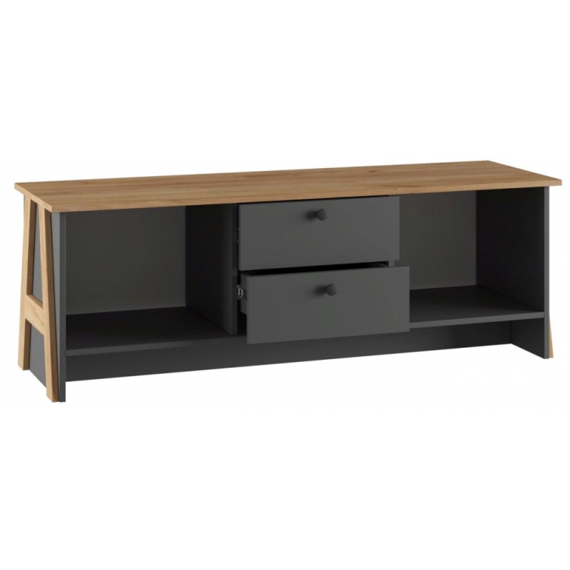 ТВ-тумба Теодора графит / крафт золотой