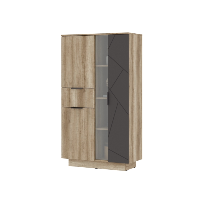 Витрина Диамо ШК 02 софт графит / дуб каньон