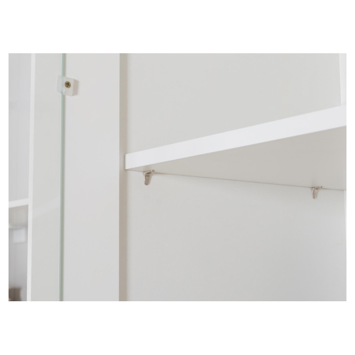 Витрина двухдверная Вестра белый шагрень