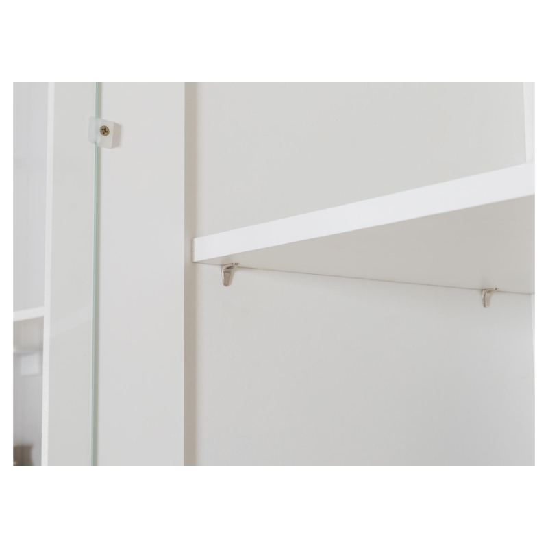 Витрина двухдверная Вестра белый шагрень