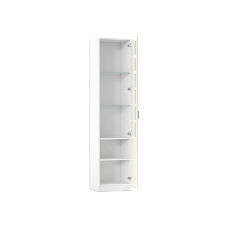 Витрина Ливерпуль белый / ясень ваниль