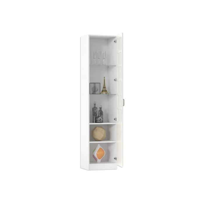 Витрина Ливерпуль белый / ясень ваниль