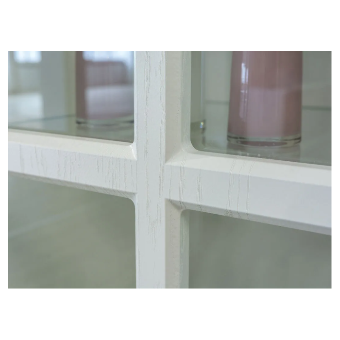 Витрина Ливерпуль белый / ясень ваниль