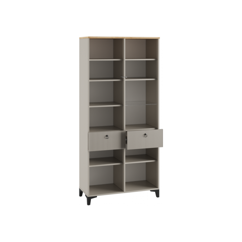 Витрина Ника 800 бежевый мат-05 / кашемир / дуб делано