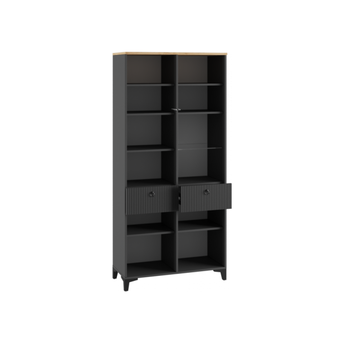 Витрина Ника 800 эйхория QR-17 / графит / дуб делано