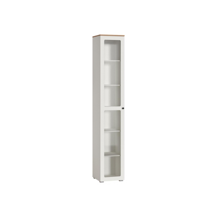 Витрина Опра 16.394.03 белый PE шагрень / дуб золотой craft