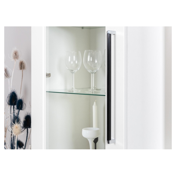 Витрина Вестра белый шагрень