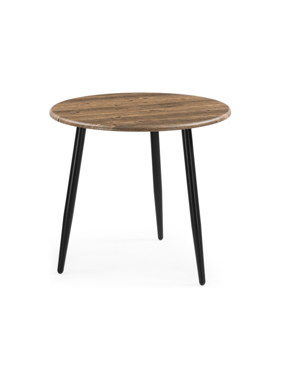 Журнальный столик Амрит 60х56 черный матовый / старое дерево