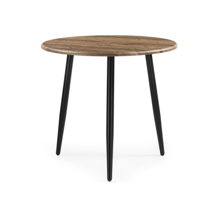 Журнальный столик Амрит 60х56 черный матовый / старое дерево