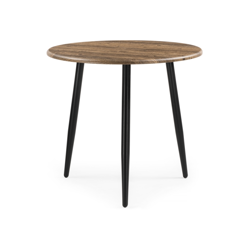 Журнальный столик Амрит 60х56 черный матовый / старое дерево