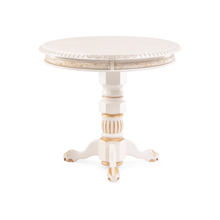 Журнальный столик Бернард 70х63 крем с золотой патиной