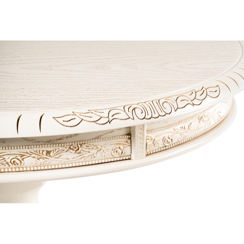 Журнальный столик Бернард 70х63 крем с золотой патиной