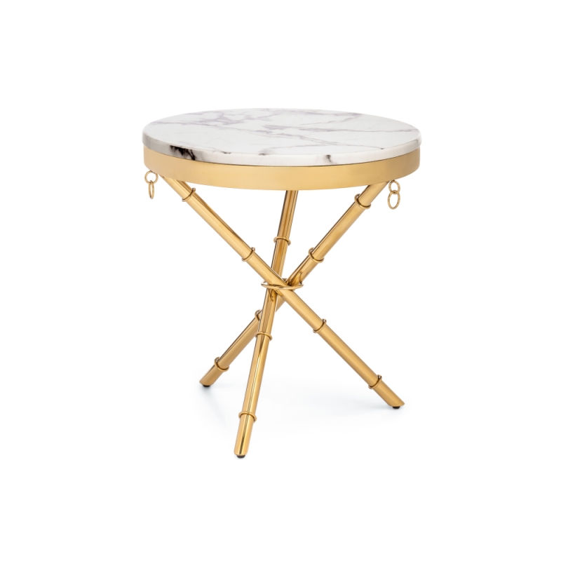 Журнальный столик Monika 50х55 marble / gold