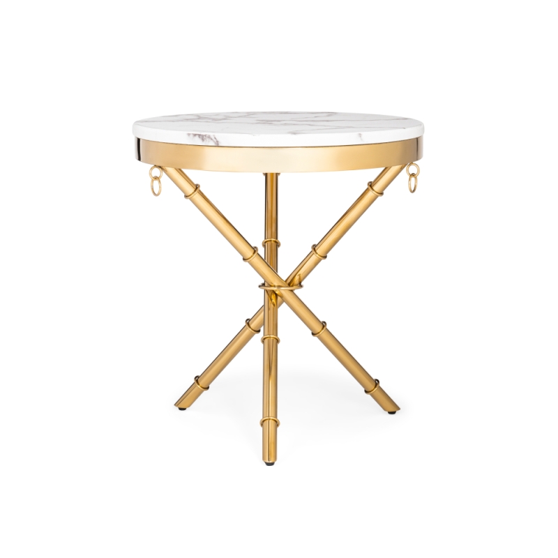 Журнальный столик Monika 50х55 marble / gold