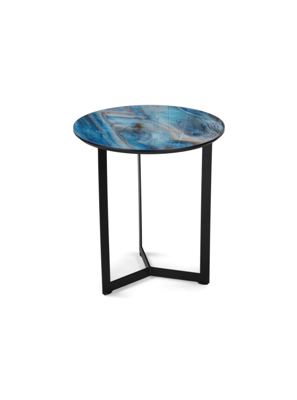 Журнальный столик Роб D-450 45х50 лазурит / черный