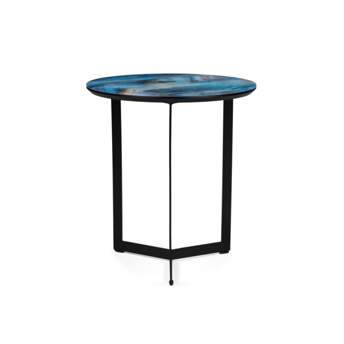 Журнальный столик Роб D-450 45х50 лазурит / черный