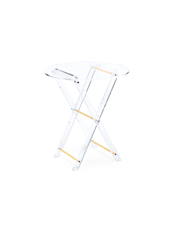 Журнальный столик складной Spirit 40x45 clear / gold