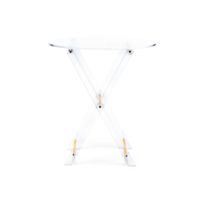 Журнальный столик складной Spirit 40x45 clear / gold