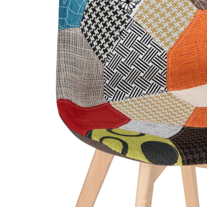 Деревянный стул Mille fabric multicolor