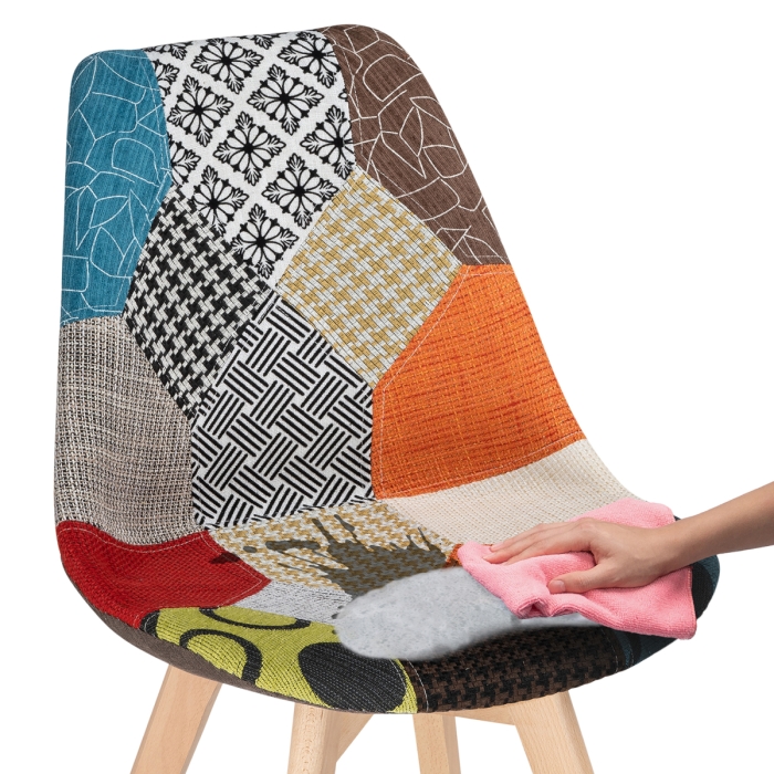 Деревянный стул Mille fabric multicolor