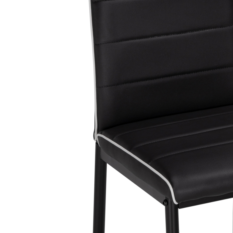 Стул на металлокаркасе DC2-001 black / white