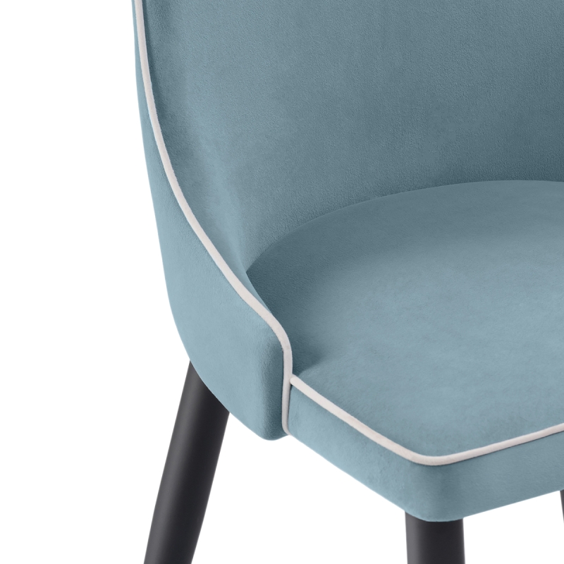 Стул на металлокаркасе Kora 1 light blue / white / black