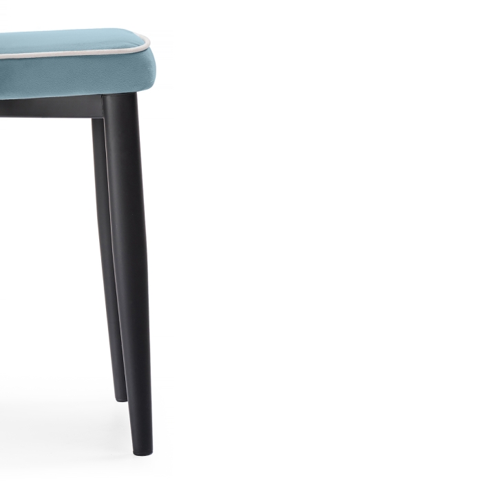 Стул на металлокаркасе Kora 1 light blue / white / black