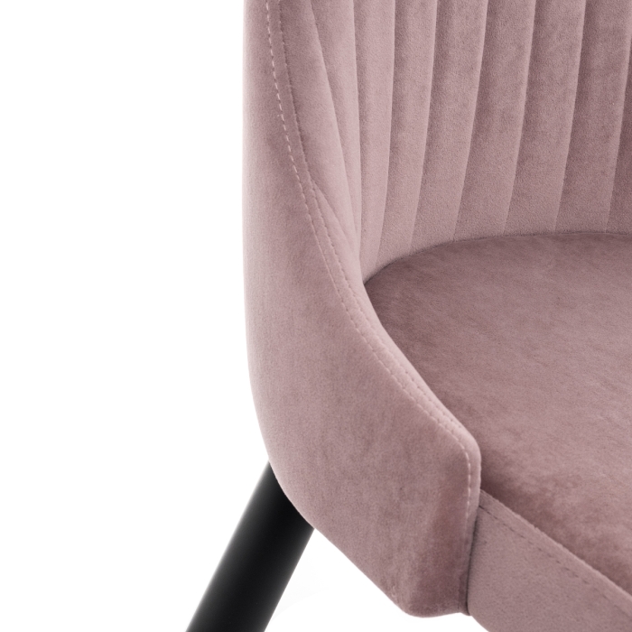 Стул на металлокаркасе Kora light purple / black