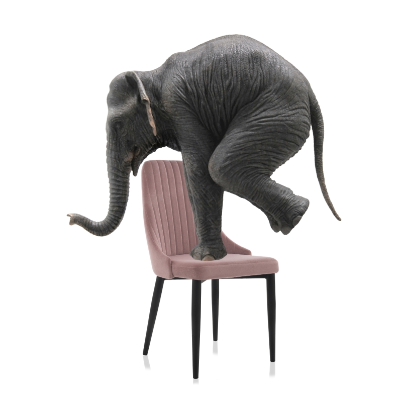 Стул на металлокаркасе Kora light purple / black