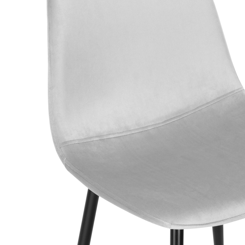 Стул на металлокаркасе Lilu light grey / black