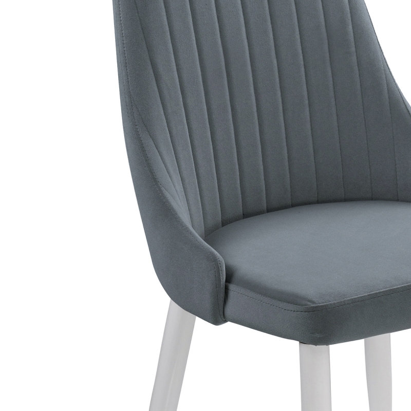 Стул на металлокаркасе Kora white / gray