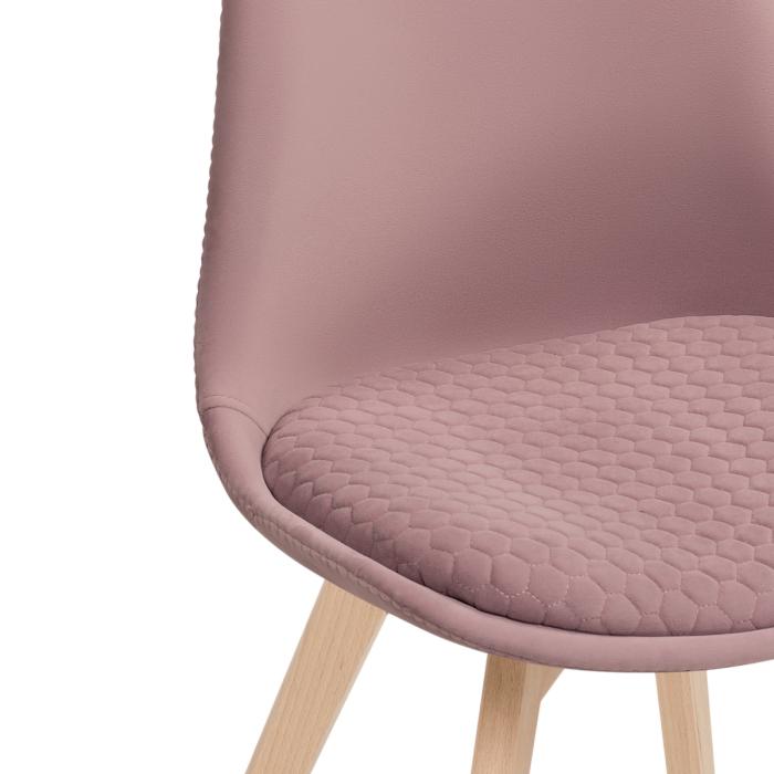 Деревянный стул Bonuss light purple / wood