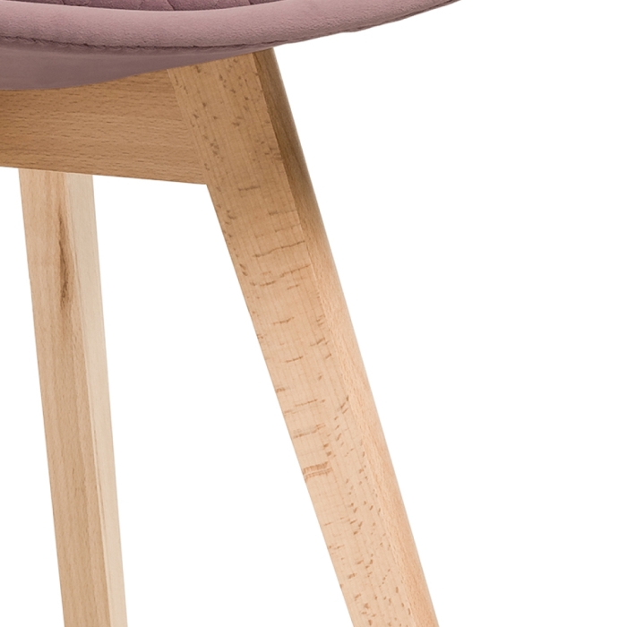 Деревянный стул Bonuss light purple / wood