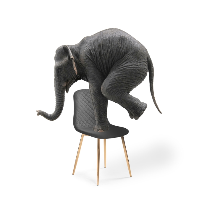 Стул на металлокаркасе Dabl dark gray / gold